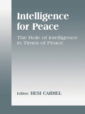 cover image of Intelligence for Peace